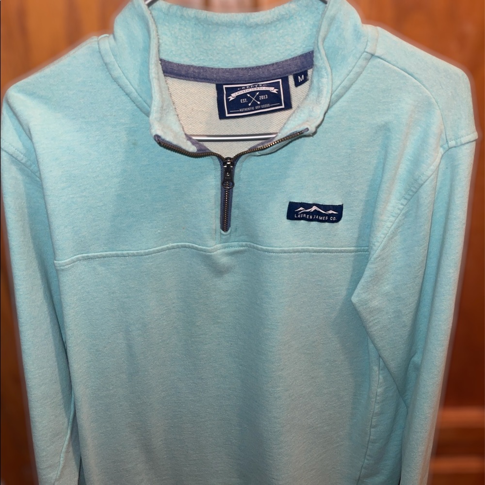 medium, Lauren James, teal pullover